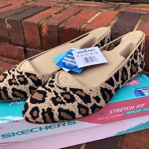 Skechers Cleo Flats CLAW-SOME Natural Animal Print - Size Women's 9.5
